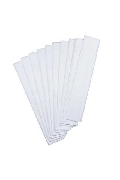 Ticon 20 Pieces 50*200 Cm White Color Crapon Paper