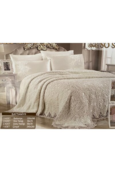 CEMRE CEYİZ Çift Kişilik Çeyizlik Battaniye Takımı