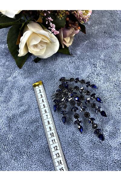 Bride Aksesuar Dünyası Νυφικό αξεσουάρ μαλλιών με στέμμα νύφης, μπλε ναυτικό,...