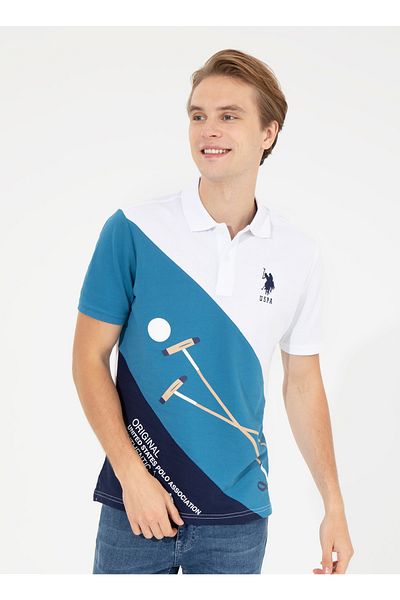 U.S. Polo Assn. Мъжка поло тениска Petrol T-madison