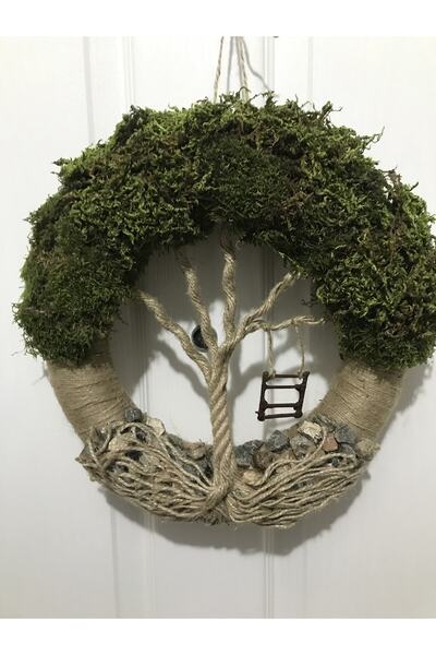 greendeco Ağaç Görünümlü Özel Tasarım (30 Cm )kapı Süsü - Duvar Süsü