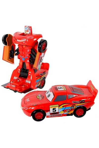 SUDEN Robota Dönüşen Şimşek Mcqueen Uzaktan Kumandalı Şarjlı Araba