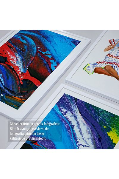 HOMEPACK Λευκό Πλαστικοποιημένο Σετ Πλαίσιο 3 τεμαχίων Πίνακας Hpn033