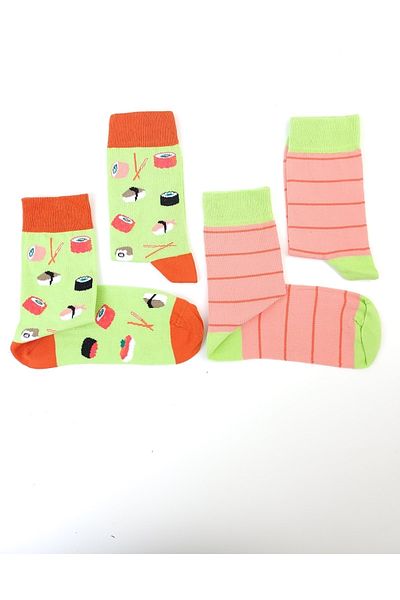 lovebox Unisex Set of 2 Printed Design Socket Socks 999