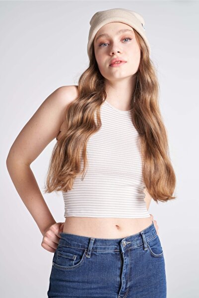 TUBİA Μπλούζα Crop με ρίγες