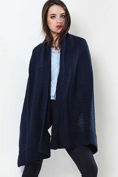 Sheilar Thick Basket Knitted Shawl