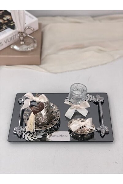 Masalsı Concept Tepsi Dahil Damat Kahve Fincanı Lokumluk Bardak Seti