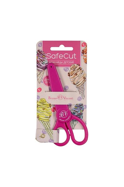 Bruno Visconti بورونو فيسكونتي600028 مقص للأطفال Safecut مقاس 13.7 سم (مع واقي)600028