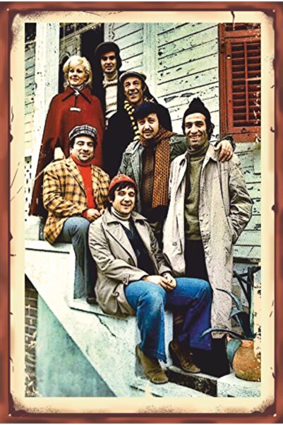 Hayat Poster Mavi Boncuk Filmi Yeşilçam Retro Ahşap Poster