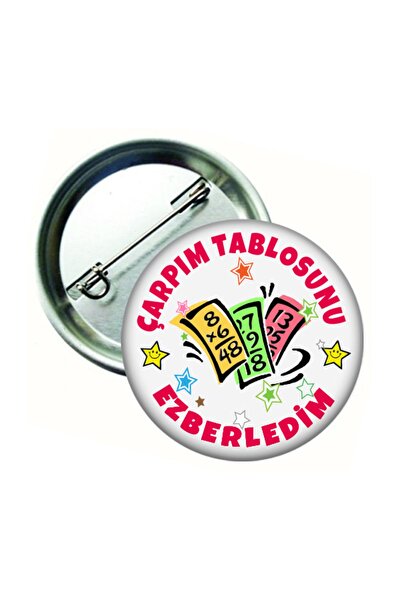 Hediye Panayırı 20 Adet Çarpım Tablosunu Ezberledim Öğrenci Rozeti