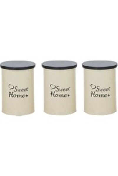 nilşah 3'lü Çam Vakumlu Baharatlık Seti Krem