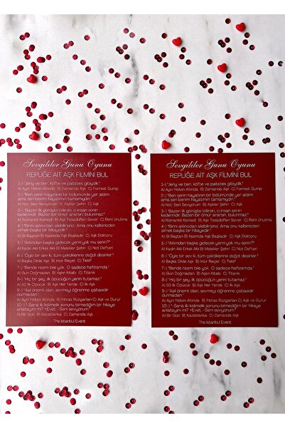 The Istanbul Event مجموعة بطاقات ألعاب للأزواج مكونة من قطعتين لعيد الحب - اب...