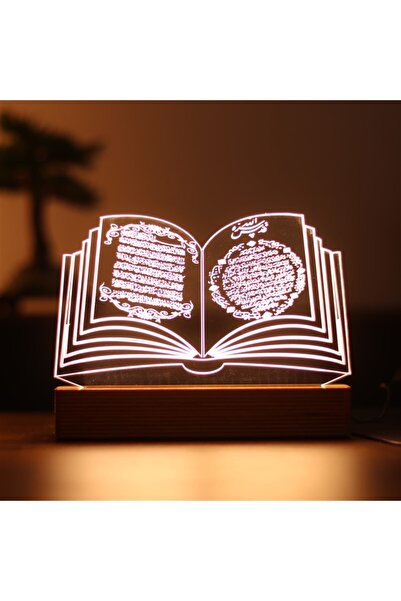 BY-LAMP Kuran-ı Kerim Figürlü Dekoratif Hediye Led Masa Lambası | Günışığı Re...