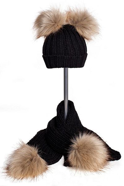 Baby Dora Set šátek a baret s bambulí