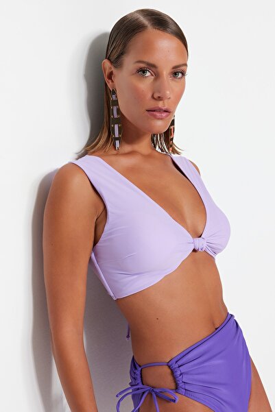 Trendyol Collection Bikini Top - Purple - Plain