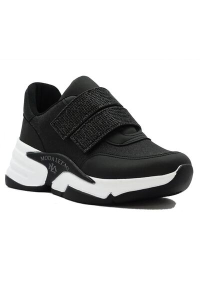 LETAO Γυναικεία Ασημένια Πέτρα Διπλό Velcro Strap Easy Wear Sports Sneaker Παπούτσια