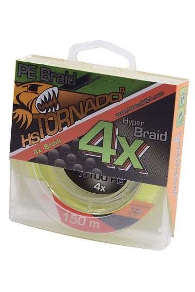 Tornado 150m 4x 0.20mm 17.5kg Yellow Rope Line