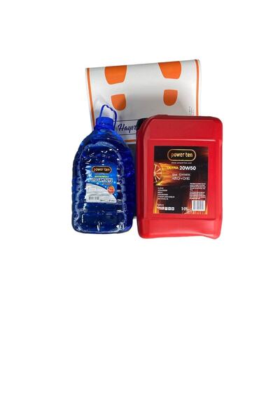 20W50 Motor Yağı 10 Litre + Cam Suyu 5 Litre Bakım Seti 2026
