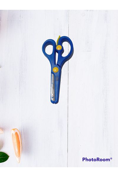 SEYFİKİRTASİYE Spring Protected Children's Scissors Blue