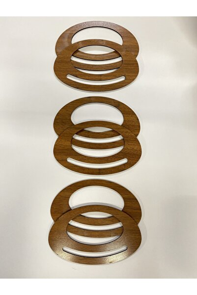 aladepo Дървена дръжка за чанта MDF дръжка орех (3 чифта)