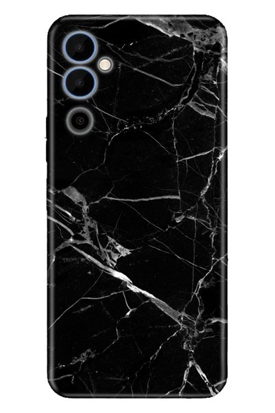 TECNO Pova Neo 2 Kılıf Silikon Desenli Resimli Uv Kapak Mermer Siyah