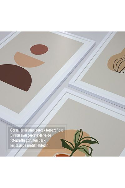 HOMEPACK Λευκό Πλαστικοποιημένο Σετ Πλαίσιο 3 τεμαχίων Πίνακας Hpn049