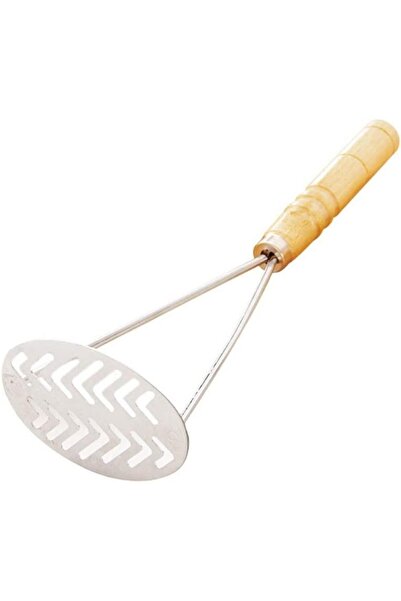 abnturk Patates Ezici Ahşap Saplı Paslanmaz Çelik