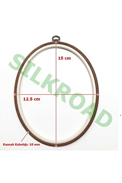 Nurge No:2 Oval Plastik Pano Kasnağı - Nakış Kasnağı 12.5x15cm - 10mm