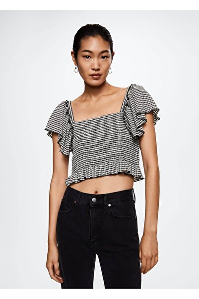 MANGO Woman Gingham-Top