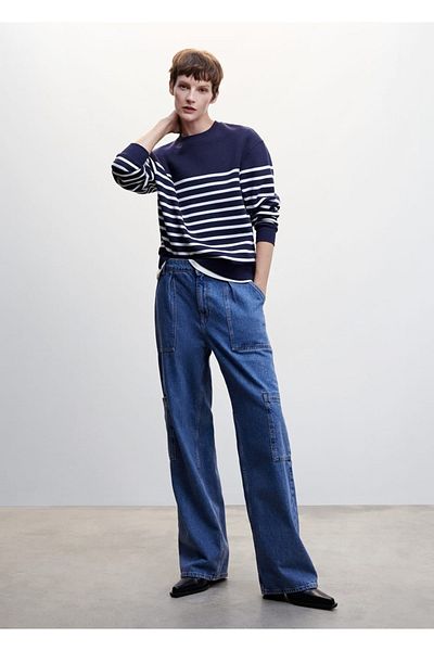 MANGO Woman Bluza Koton w paski