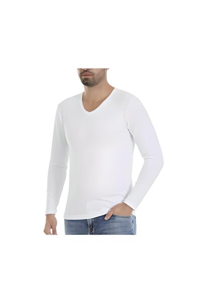 araç yıldız Erkek V Yaka Uzun Kollu Ribana