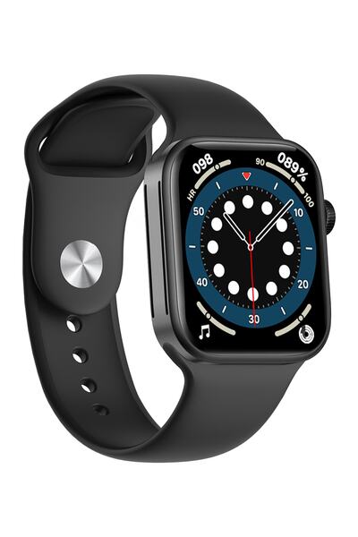 S-LINK Watch Seven Plus Android/ıos Smart Watch Türkçe Menü Sesli Arama Özellikli Siyah Akıllı Saat