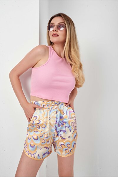 Julidress Σατέν σορτς με πολύχρωμα σχέδια