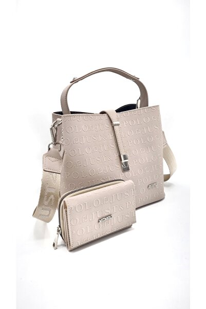 Just Polo حقيبة نسائية ذات حزام طويل قابل للتعديل مكونة من 5 أقسام ومحفظة