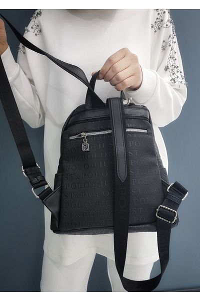 Just Polo Women's White 9 Compartment Backpack