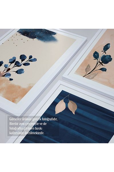 HOMEPACK Λευκό Πλαστικοποιημένο Σετ Πλαίσιο 3 τεμαχίων Πίνακας Hpn056