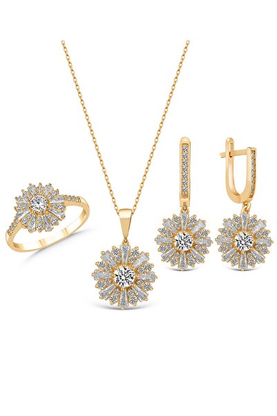 Molenga Elegant Tasarım Gümüş Baget Takı Seti