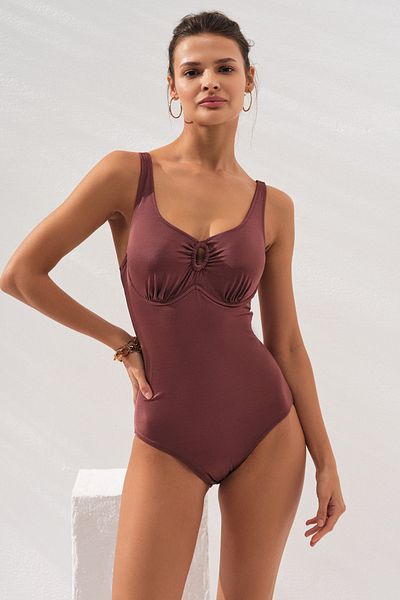 Pierre Cardin Riva Underwire Μαγιό Toffee Plus Size 231129