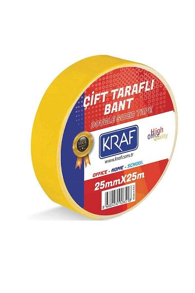 KRAF 40 Τεμάχια Ταινία Διπλής Όψης 25 Μm X 25 Μέτρα