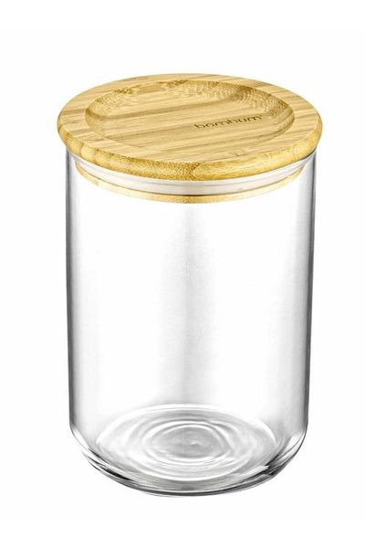 Glass Jar With Wood Lid & Spoon, Hobby Lobby