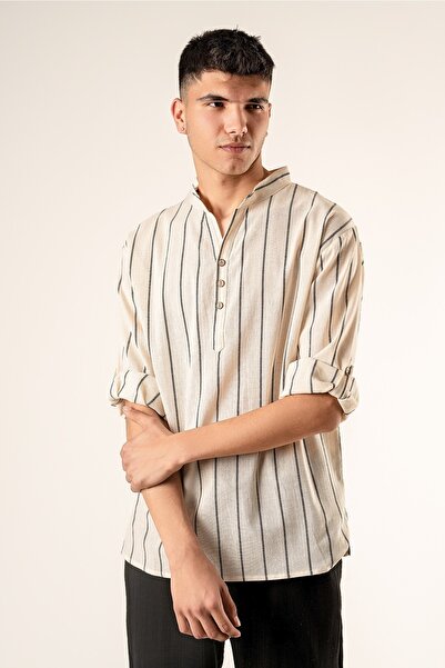 Botex Organic Cotton 3 Button Long Sleeve Men's Shirt