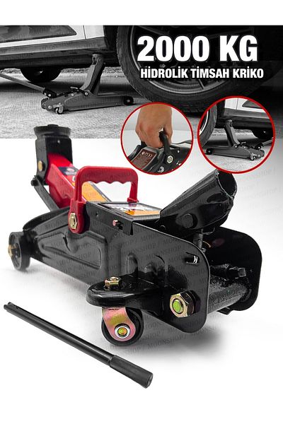 MOONSHOP 2 Ton Crocodile Jack with Wheels and Trolley