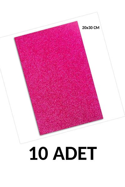 Ticon 10 Pieces A4 Glitter Adhesive Eva 20x30cm Pink