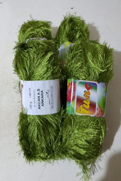 Tunç Çadır Yumoş Bearded Green Rope 4 Pieces 100% Polyester