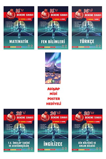 Nartest Yayınları Nartest 8.sınıf Tüm Dersler Branş Deneme Seti 2023 Ahşap Po...