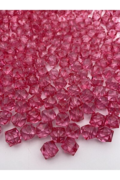 Hedef Bijuteri 100 جرام 10 ملم مكعب لون فوشيا / وردي داكن، خرز أكريليك نموذج ...