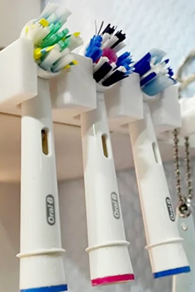 UĞUR MOBİLYA Diş Fırçalığı 4'lü Diş Fırçası Tutucu,oral-b,ipana 8 Cm