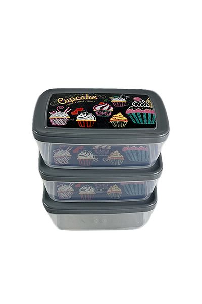 ARCLENA 850ml X 3-Piece Food Storage Set - Food, Fruit, Vegetable, Meat and Fish