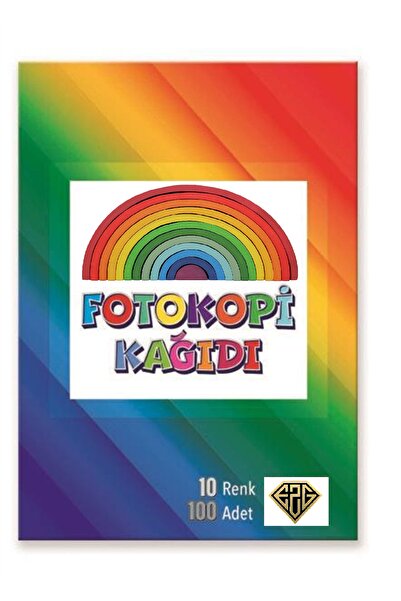 EZG A4 Renkli Fotokopi Kağıdı 100'lü Paket 10 Renk 80 Gr/m²