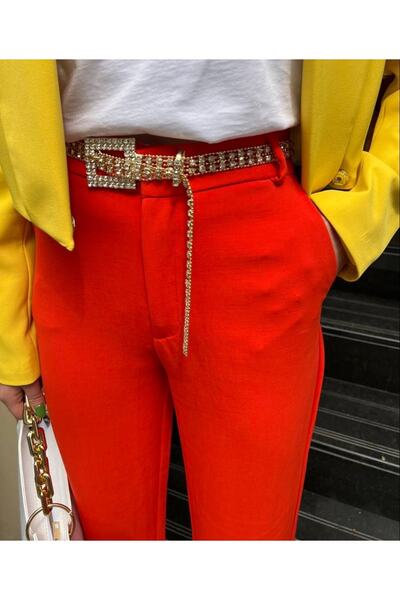 DOLCHEBUTİK Curea cu cataramă pătrată cu pietre argintiu